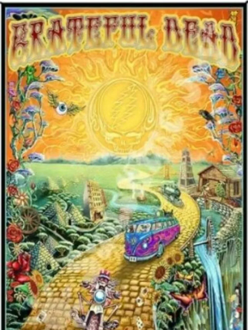 Grateful Dead Golden Road Tapestry by Mike DuBois ~ 53” x 85” ~ Brand New!